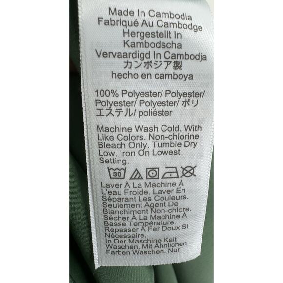 J.Crew XS Green Split Neck Long Sleeve Blouse Top Women’s Lightweight Workwear - Picture 6 of 6